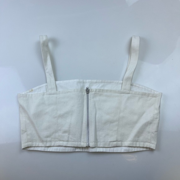 Allison New York White Tyra Crop Top N273-20 - Picture 3 of 6